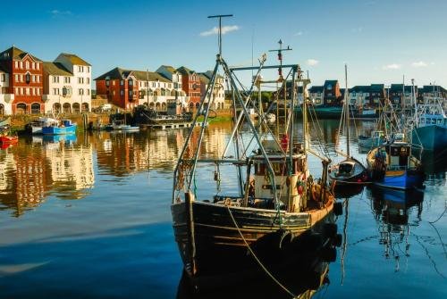 Trawlers,In,Harbour,,Maryport,,Cumbria